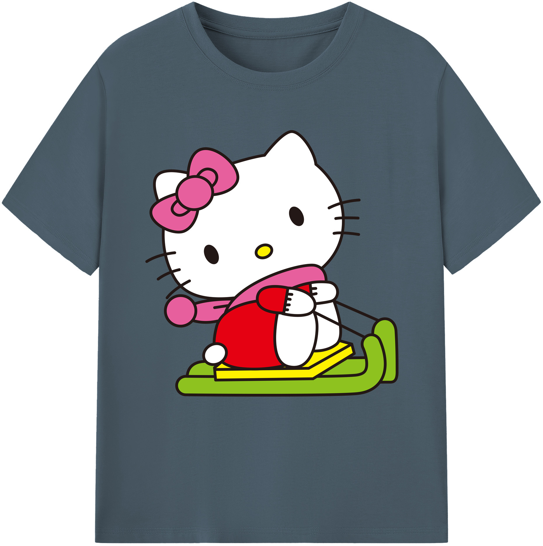 （画像用） Hello Kitty ハローキティ 綿100％半袖Tシャツ（フロントプリント）
